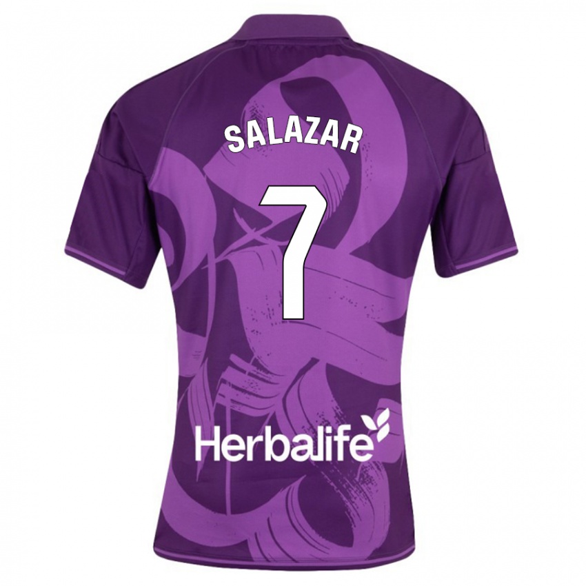 Hombre Camiseta Israel Salazar #7 Violeta 2ª Equipación 2023/24 La Camisa