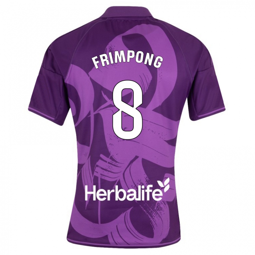 Hombre Camiseta Eugene Frimpong #8 Violeta 2ª Equipación 2023/24 La Camisa
