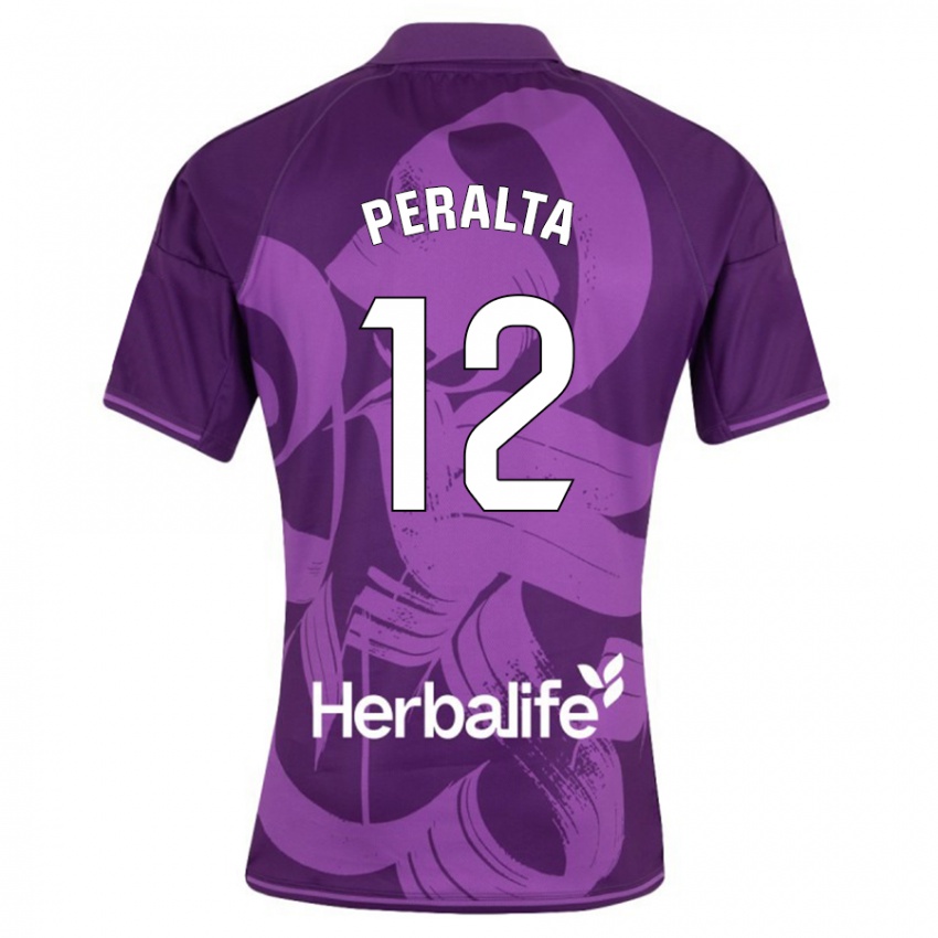 Hombre Camiseta Fernando Peralta #12 Violeta 2ª Equipación 2023/24 La Camisa