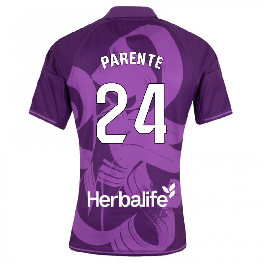Hombre Camiseta Iago Parente #24 Violeta 2ª Equipación 2023/24 La Camisa
