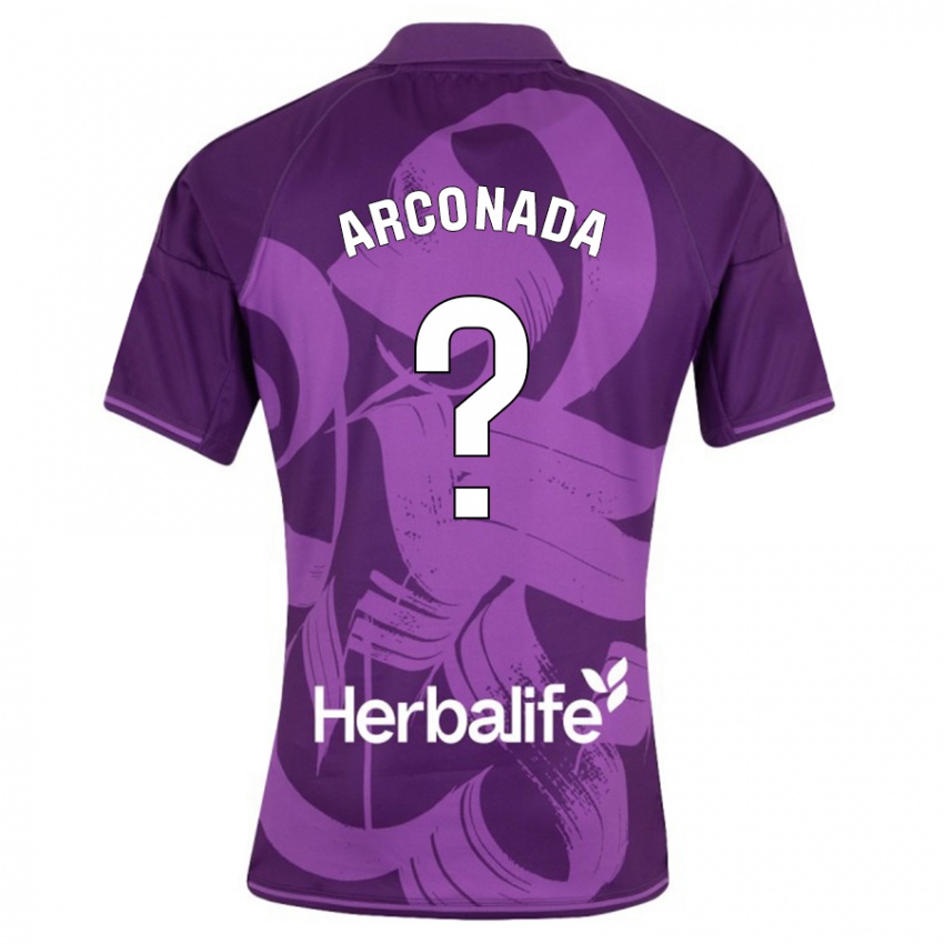 Hombre Camiseta Diego Arconada #0 Violeta 2ª Equipación 2023/24 La Camisa