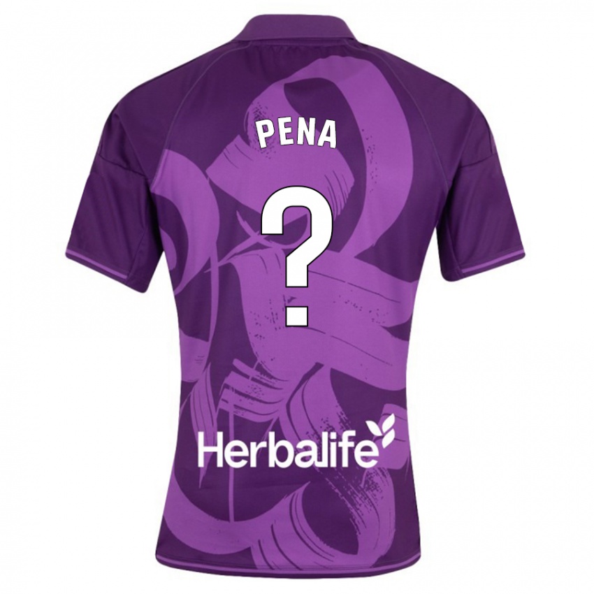Hombre Camiseta Adrián Peña #0 Violeta 2ª Equipación 2023/24 La Camisa