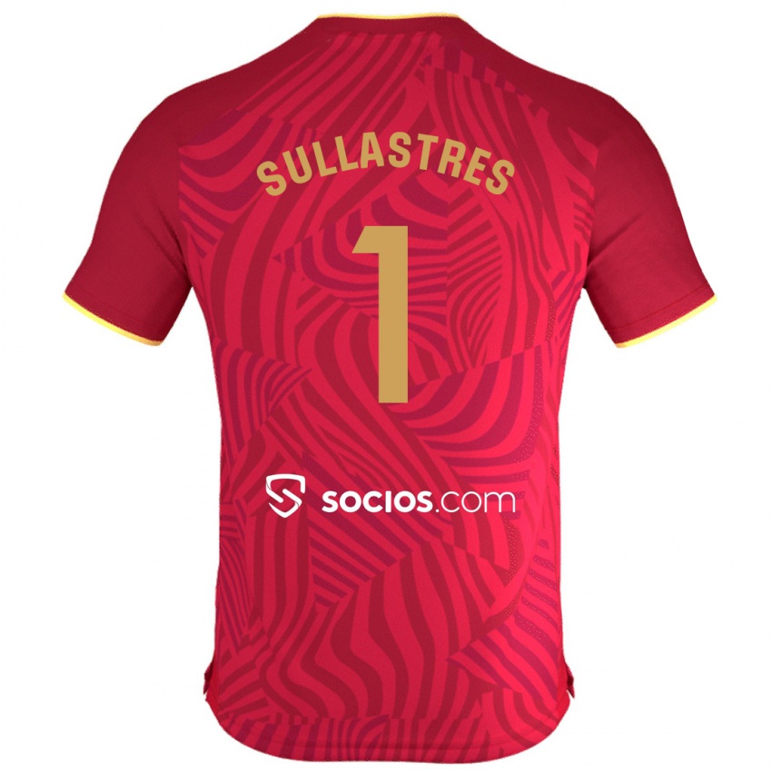 Hombre Camiseta Esther Sullastres Ayuso #1 Rojo 2ª Equipación 2023/24 La Camisa
