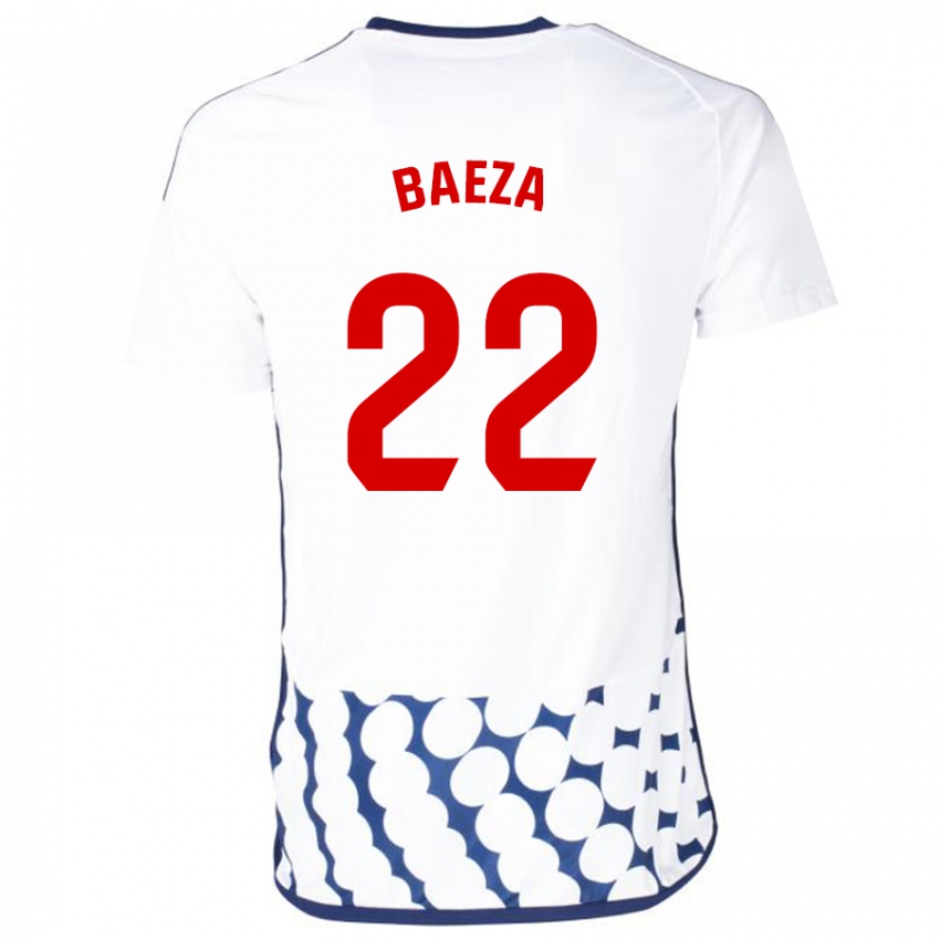 Hombre Camiseta Miguel Baeza #22 Blanco 2ª Equipación 2023/24 La Camisa