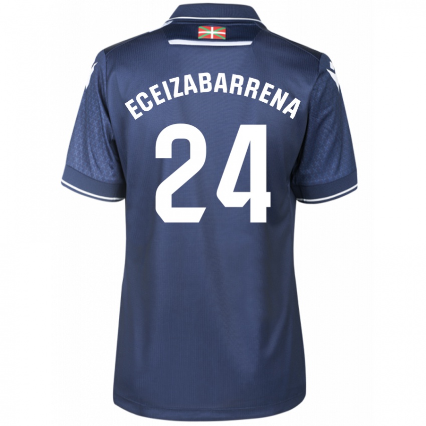 Hombre Camiseta Jon Eceizabarrena #24 Armada 2ª Equipación 2023/24 La Camisa