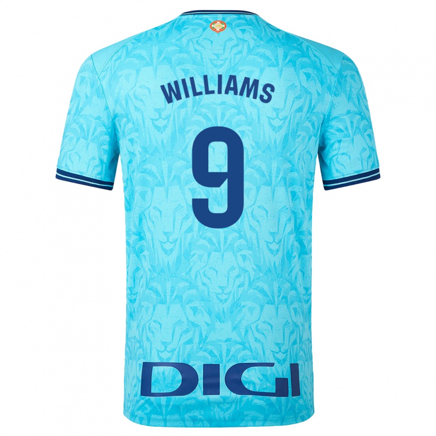 Hombre Camiseta Inaki Williams #9 Cielo Azul 2ª Equipación 2023/24 La Camisa