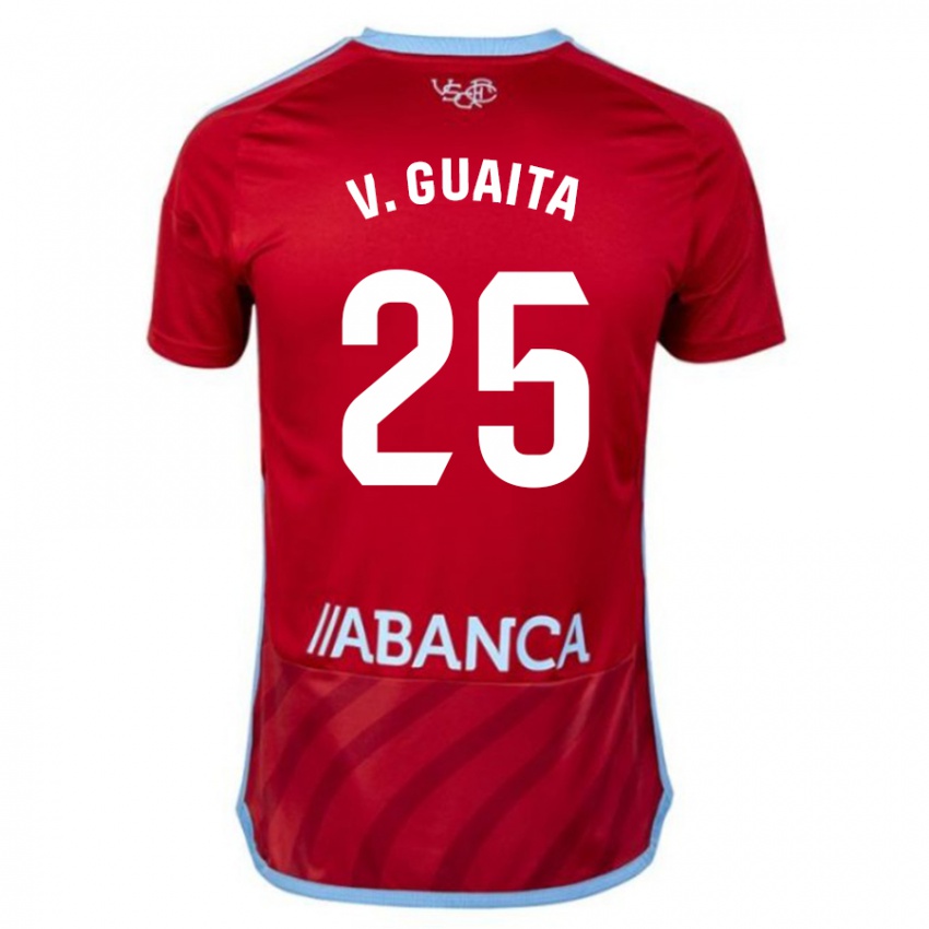 Hombre Camiseta Vicente Guaita #25 Rojo 2ª Equipación 2023/24 La Camisa