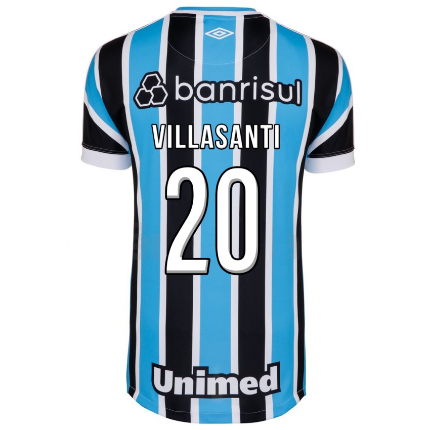 Mujer Camiseta Mathías Villasanti #20 Azul 1ª Equipación 2023/24 La Camisa