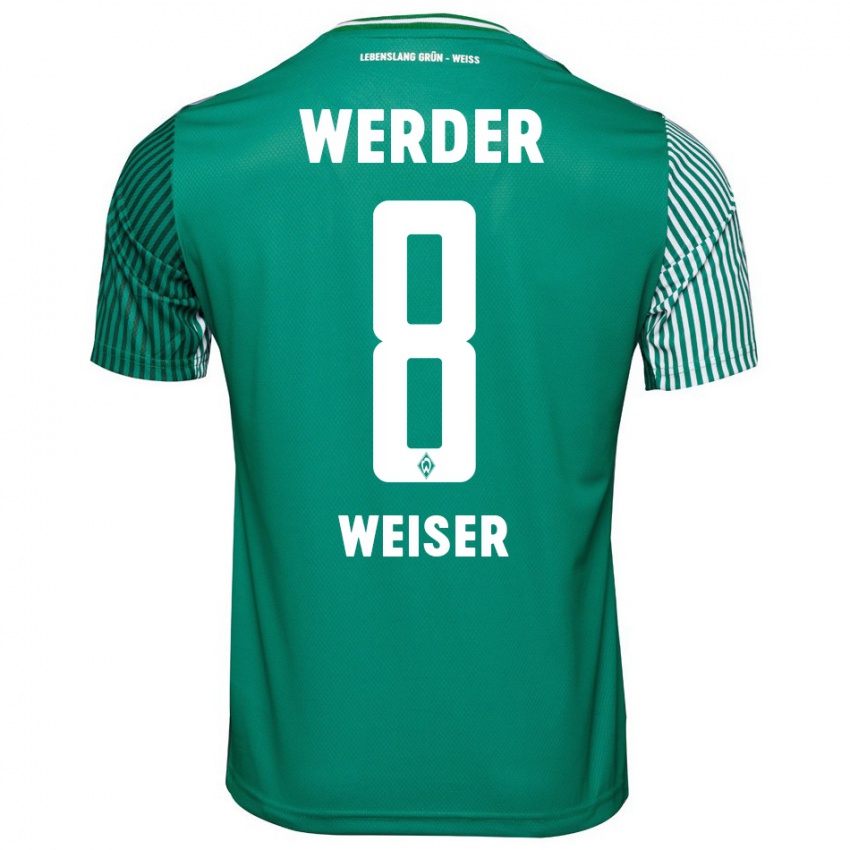 Mujer Camiseta Mitchell Weiser #8 Verde 1ª Equipación 2023/24 La Camisa