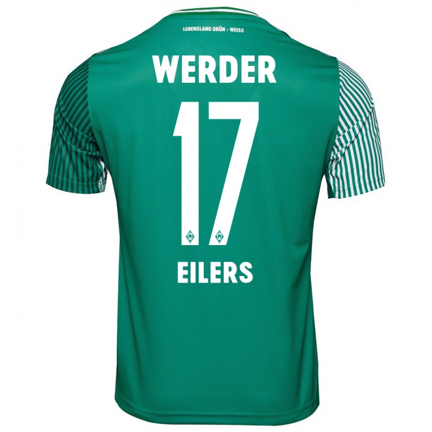 Mujer Camiseta Jonas Eilers #17 Verde 1ª Equipación 2023/24 La Camisa