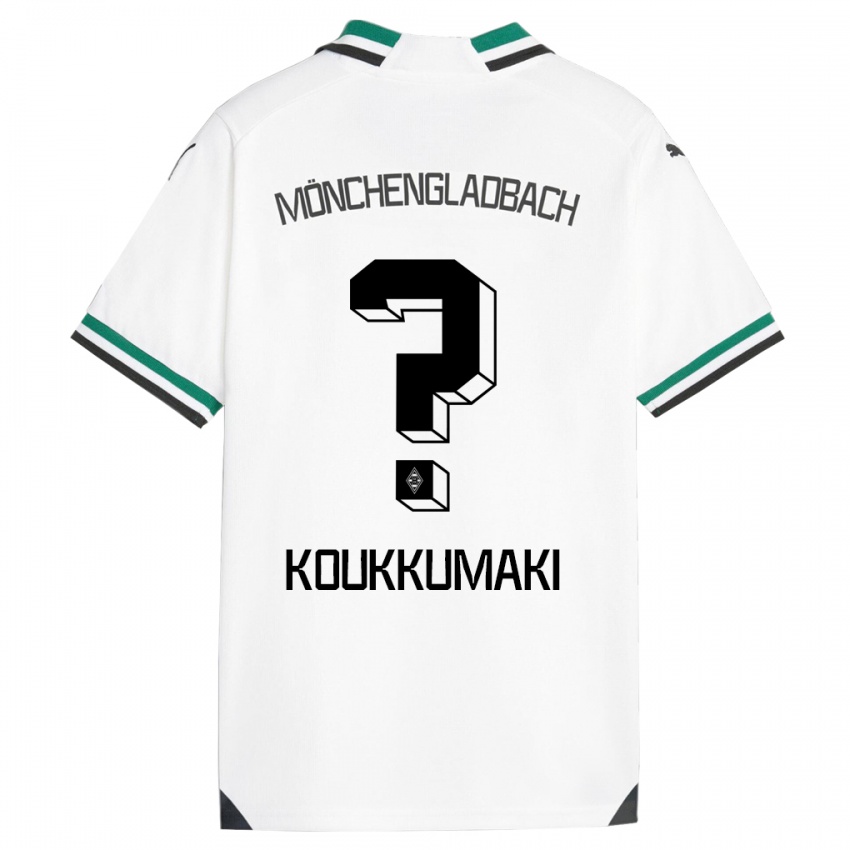 Mujer Camiseta Taavi Koukkumäki #0 Blanco Verde 1ª Equipación 2023/24 La Camisa