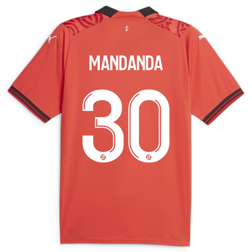 Mujer Camiseta Steve Mandanda #30 Rojo 1ª Equipación 2023/24 La Camisa