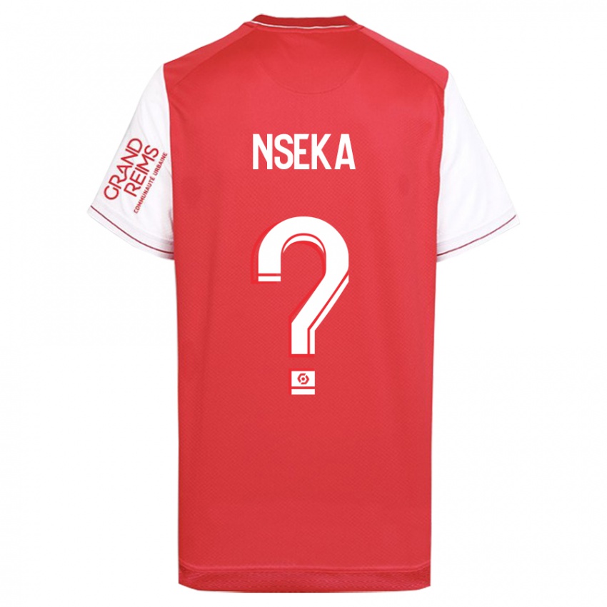 Mujer Camiseta Nelson Nseka #0 Rojo 1ª Equipación 2023/24 La Camisa