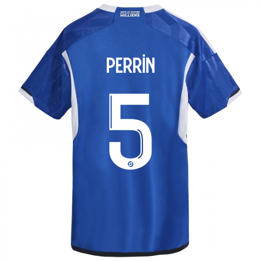 Mujer Camiseta Lucas Perrin #5 Azul 1ª Equipación 2023/24 La Camisa