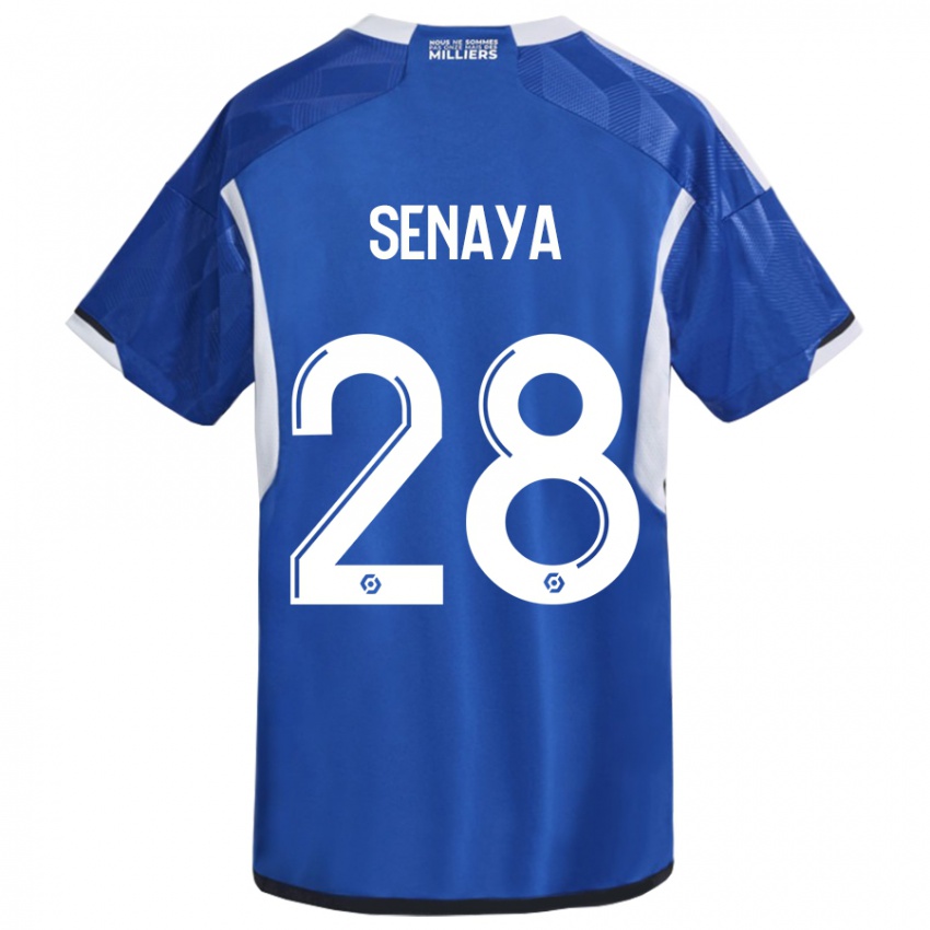 Mujer Camiseta Marvin Senaya #28 Azul 1ª Equipación 2023/24 La Camisa