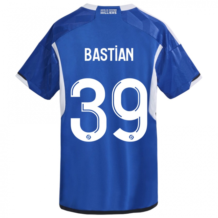 Mujer Camiseta Maxime Bastian #39 Azul 1ª Equipación 2023/24 La Camisa
