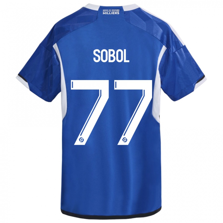 Mujer Camiseta Eduard Sobol #77 Azul 1ª Equipación 2023/24 La Camisa
