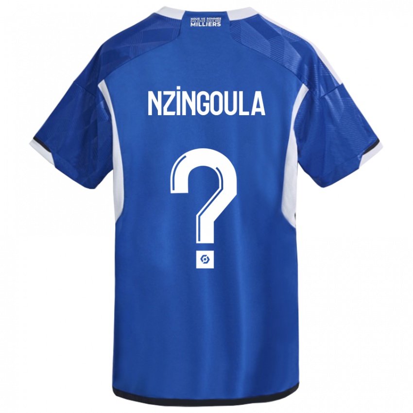 Mujer Camiseta Rabby Nzingoula #0 Azul 1ª Equipación 2023/24 La Camisa