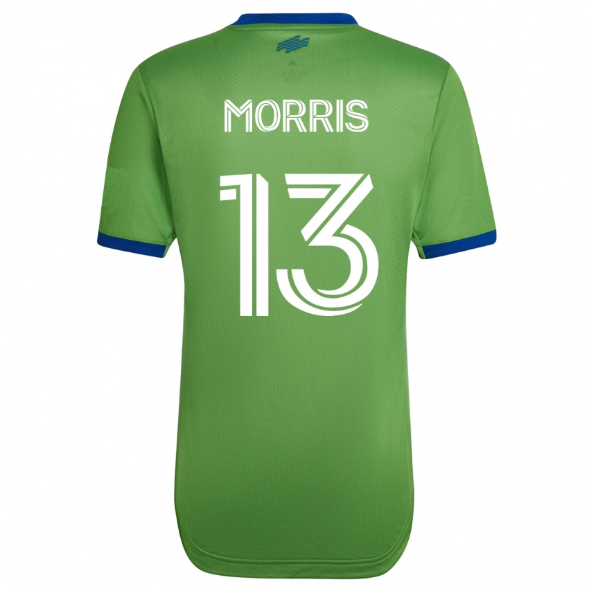 Mujer Camiseta Jordan Morris #13 Verde 1ª Equipación 2023/24 La Camisa