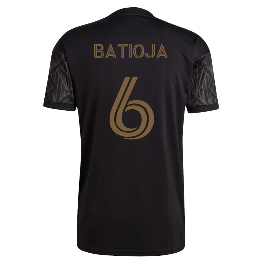 Mujer Camiseta Jeremy Batioja #6 Negro 1ª Equipación 2023/24 La Camisa