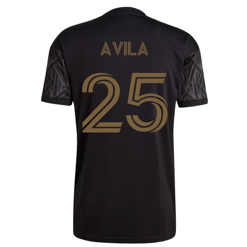Mujer Camiseta Armando Avila #25 Negro 1ª Equipación 2023/24 La Camisa