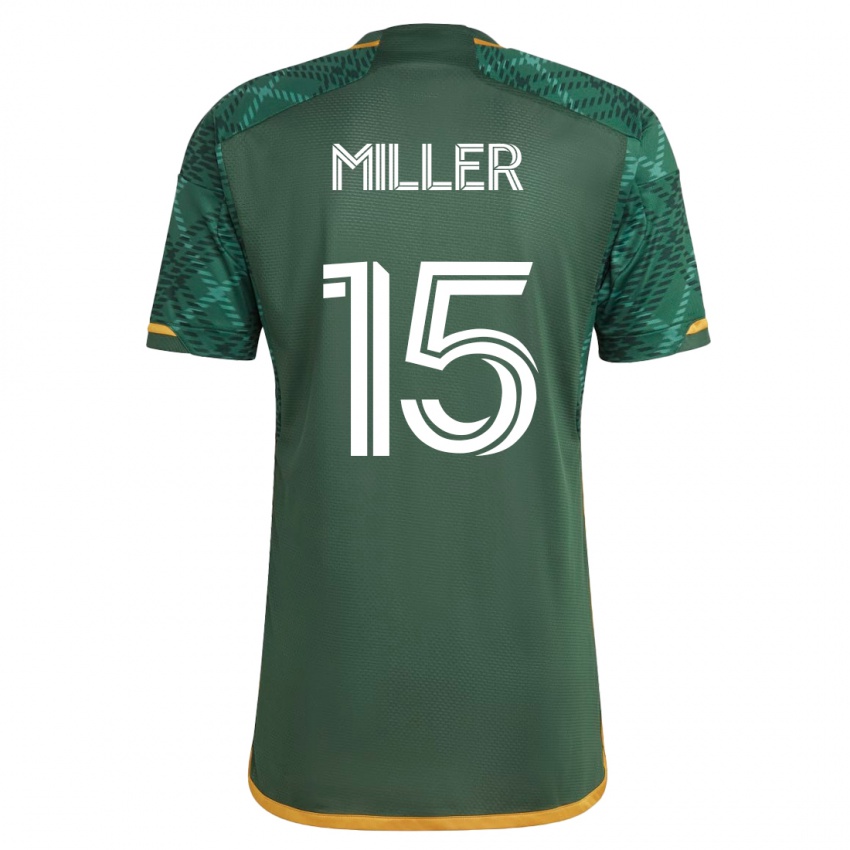 Mujer Camiseta Eric Miller #15 Verde 1ª Equipación 2023/24 La Camisa