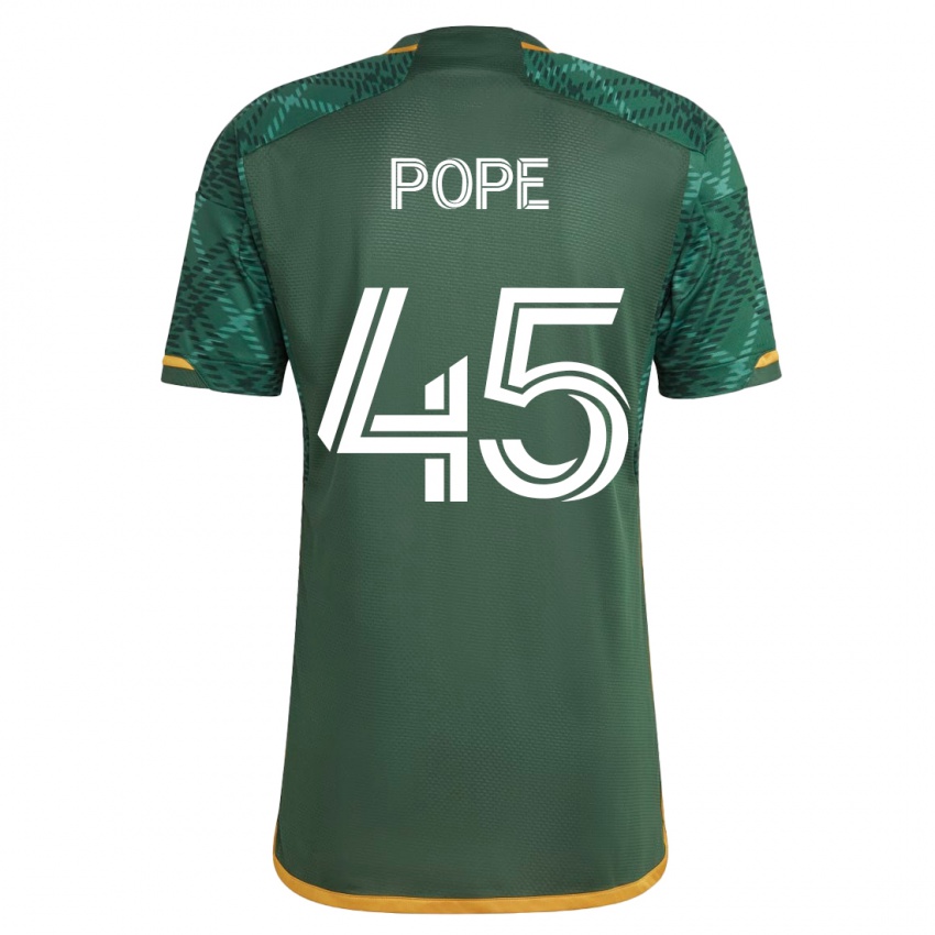 Mujer Camiseta Blake Pope #45 Verde 1ª Equipación 2023/24 La Camisa
