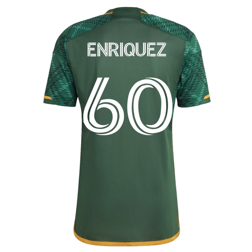 Mujer Camiseta Victor Enriquez #60 Verde 1ª Equipación 2023/24 La Camisa