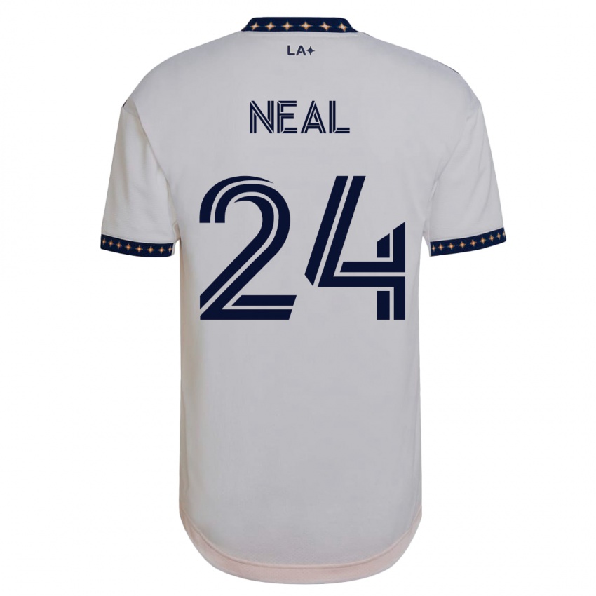 Mujer Camiseta Jalen Neal #24 Blanco 1ª Equipación 2023/24 La Camisa