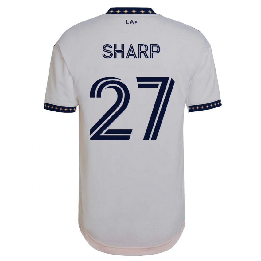 Mujer Camiseta Billy Sharp #27 Blanco 1ª Equipación 2023/24 La Camisa