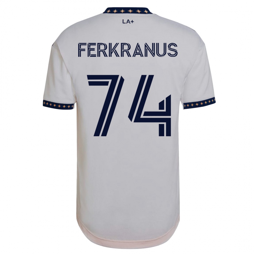Mujer Camiseta Marcus Ferkranus #74 Blanco 1ª Equipación 2023/24 La Camisa