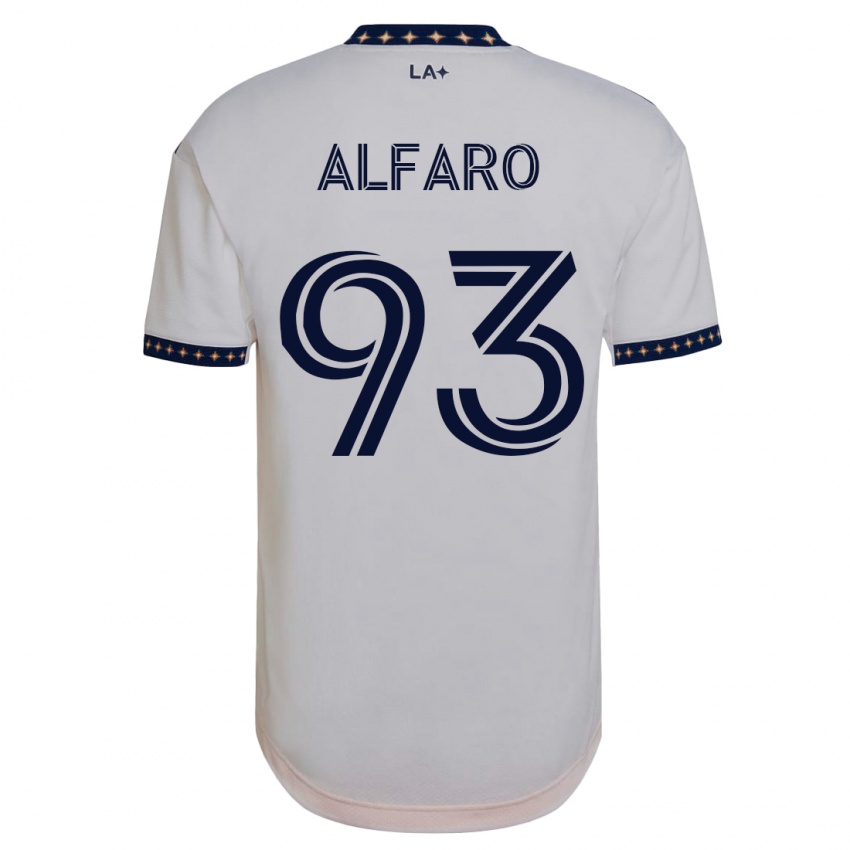 Mujer Camiseta Tony Alfaro #93 Blanco 1ª Equipación 2023/24 La Camisa