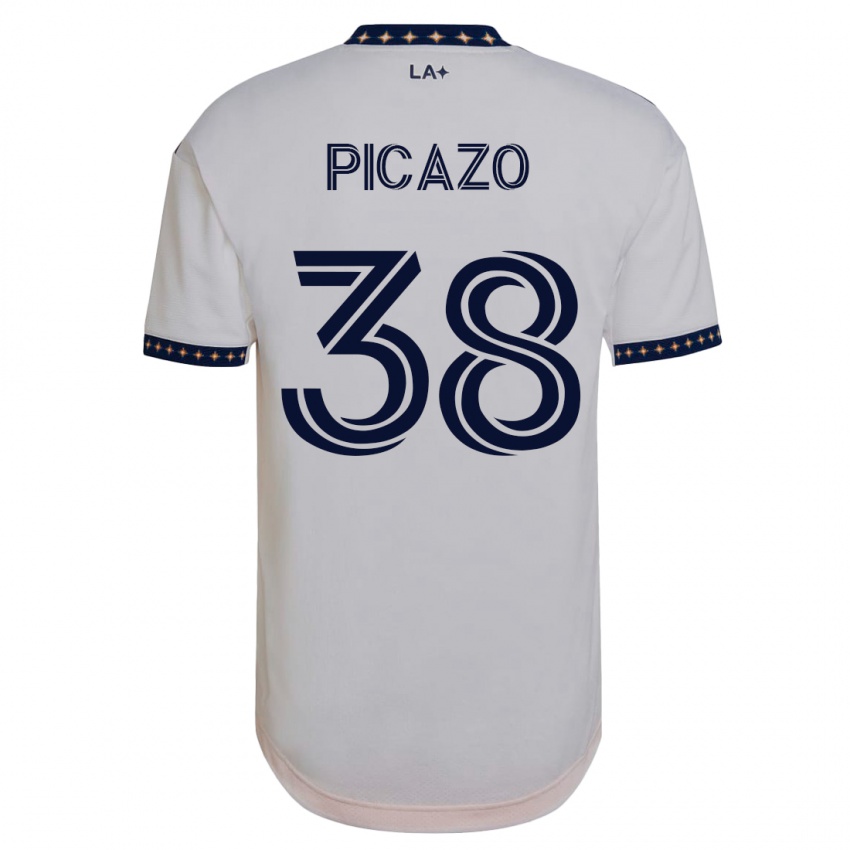 Mujer Camiseta Axel Picazo #38 Blanco 1ª Equipación 2023/24 La Camisa