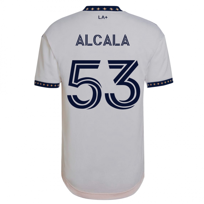 Mujer Camiseta Álex Alcalá #53 Blanco 1ª Equipación 2023/24 La Camisa