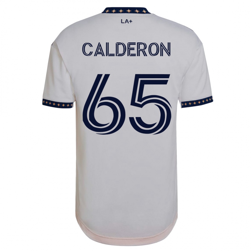 Mujer Camiseta Juan Calderón #65 Blanco 1ª Equipación 2023/24 La Camisa