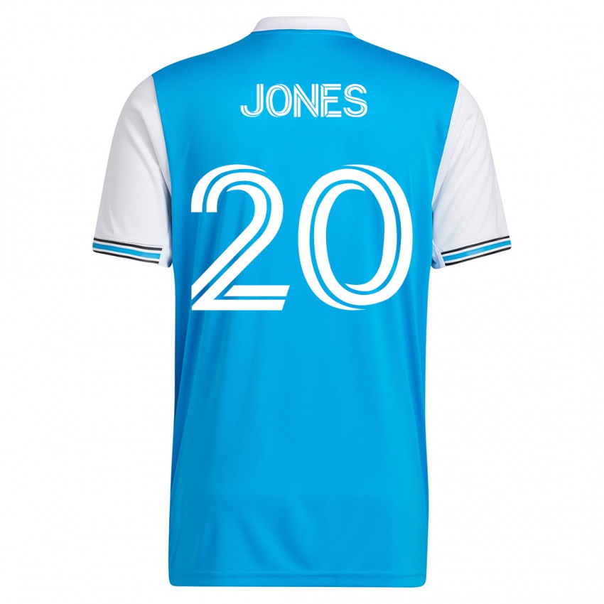 Mujer Camiseta Derrick Jones #20 Azul 1ª Equipación 2023/24 La Camisa