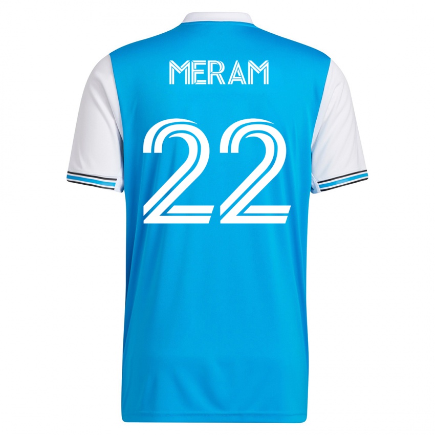 Mujer Camiseta Justin Meram #22 Azul 1ª Equipación 2023/24 La Camisa