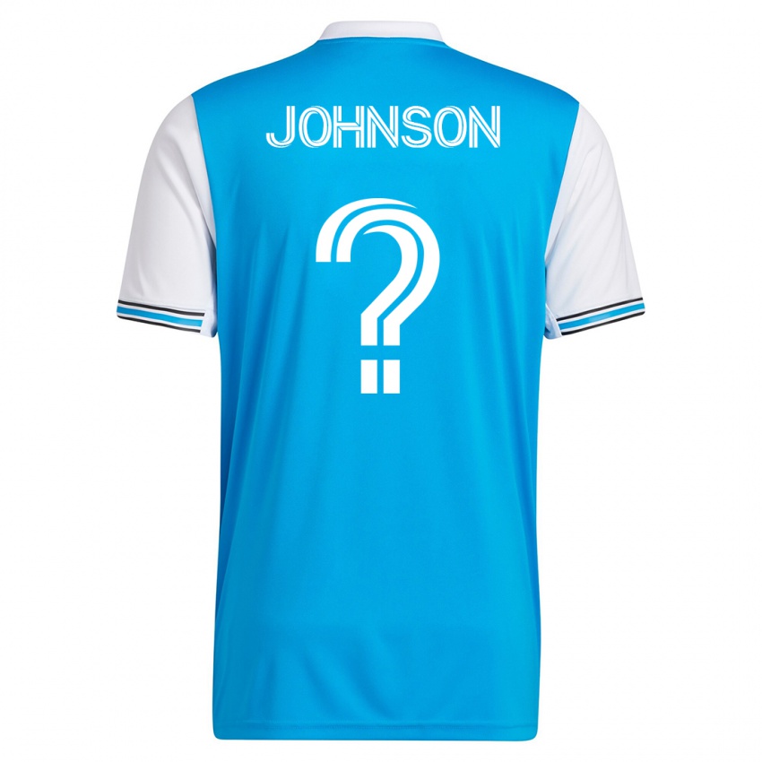 Mujer Camiseta Tate Johnson #0 Azul 1ª Equipación 2023/24 La Camisa