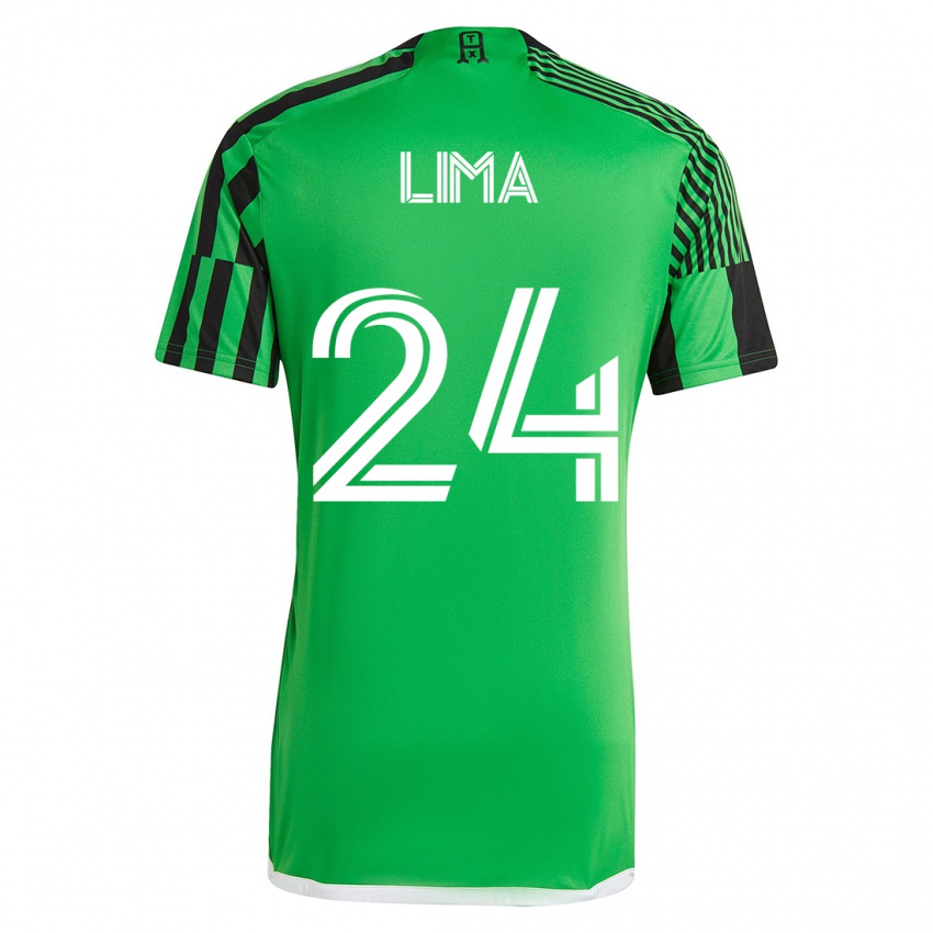Mujer Camiseta Nick Lima #24 Verde Negro 1ª Equipación 2023/24 La Camisa