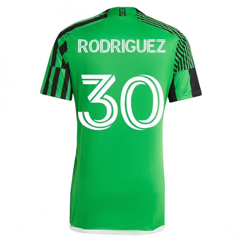 Mujer Camiseta Memo Rodríguez #30 Verde Negro 1ª Equipación 2023/24 La Camisa