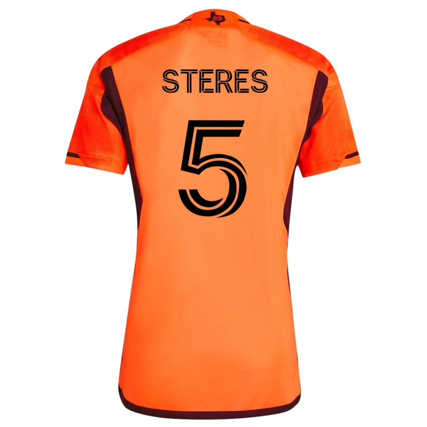 Mujer Camiseta Daniel Steres #5 Naranja 1ª Equipación 2023/24 La Camisa