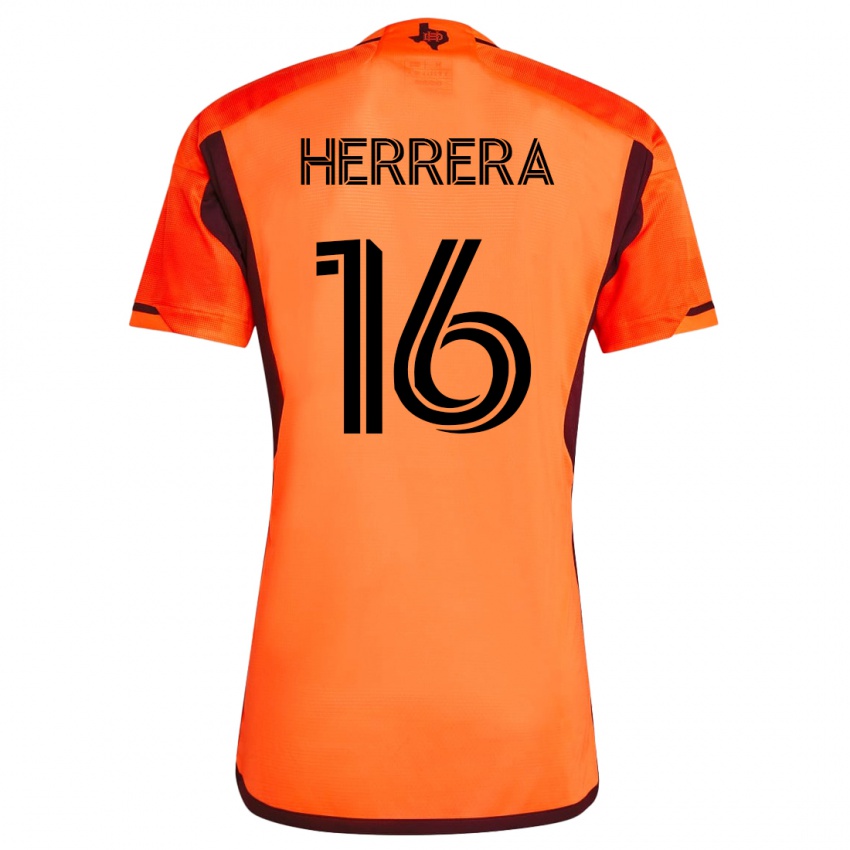 Mujer Camiseta Hector Herrera #16 Naranja 1ª Equipación 2023/24 La Camisa