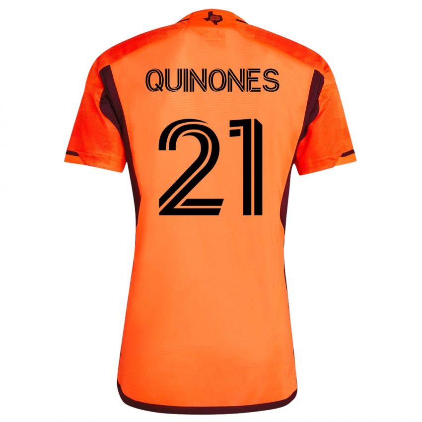 Mujer Camiseta Nelson Quiñónes #21 Naranja 1ª Equipación 2023/24 La Camisa