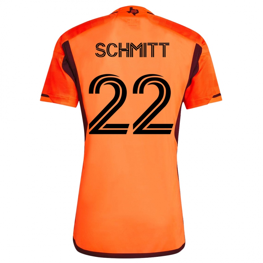 Mujer Camiseta Tate Schmitt #22 Naranja 1ª Equipación 2023/24 La Camisa