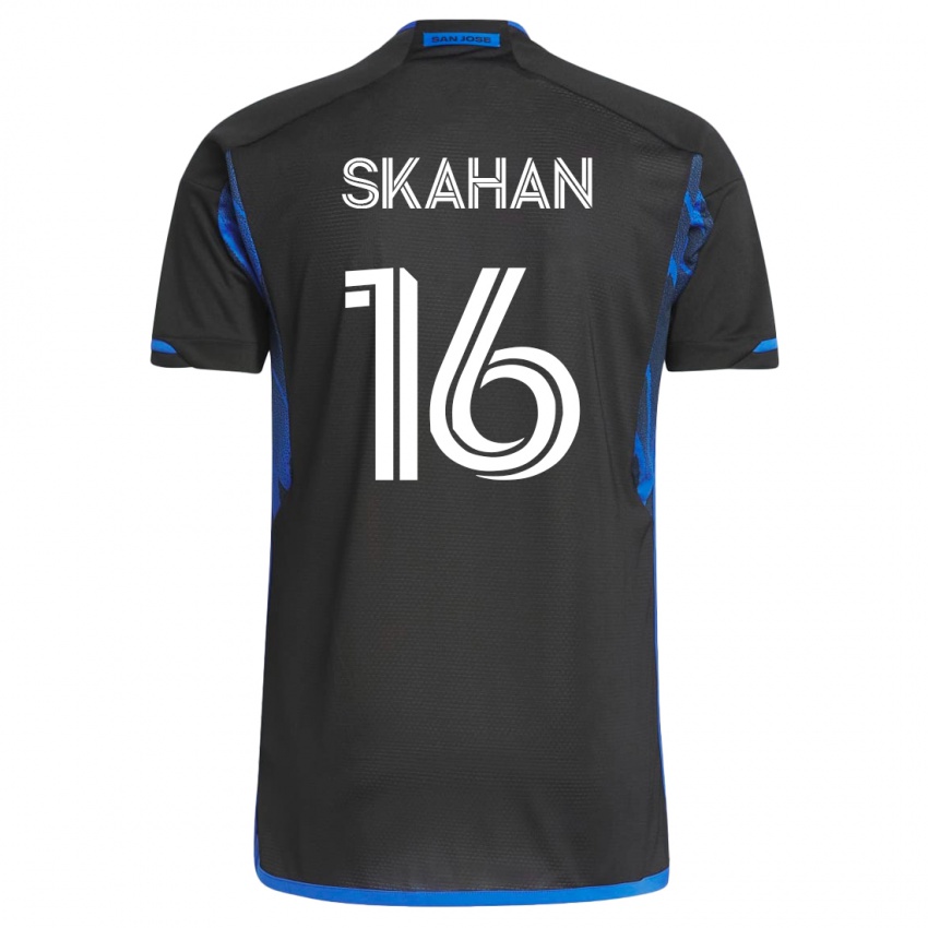 Mujer Camiseta Jack Skahan #16 Azul Negro 1ª Equipación 2023/24 La Camisa