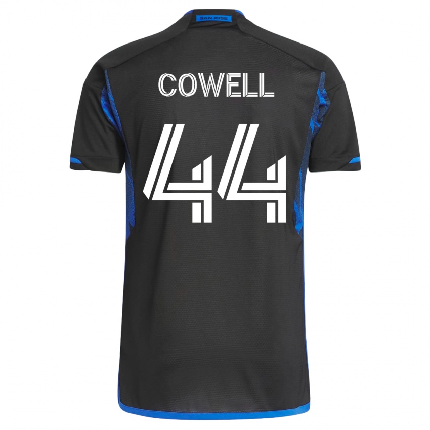 Mujer Camiseta Cade Cowell #44 Azul Negro 1ª Equipación 2023/24 La Camisa