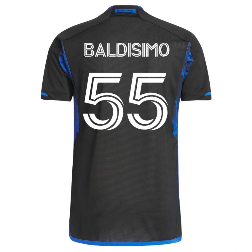 Mujer Camiseta Michael Baldisimo #55 Azul Negro 1ª Equipación 2023/24 La Camisa
