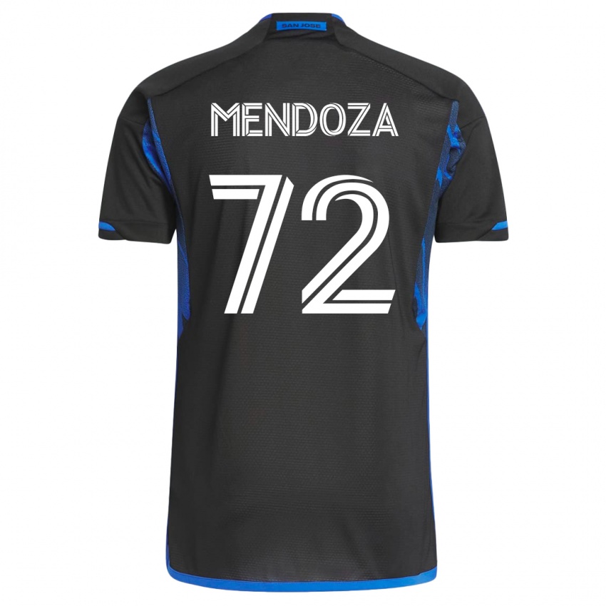 Mujer Camiseta Edwyn Mendoza #72 Azul Negro 1ª Equipación 2023/24 La Camisa
