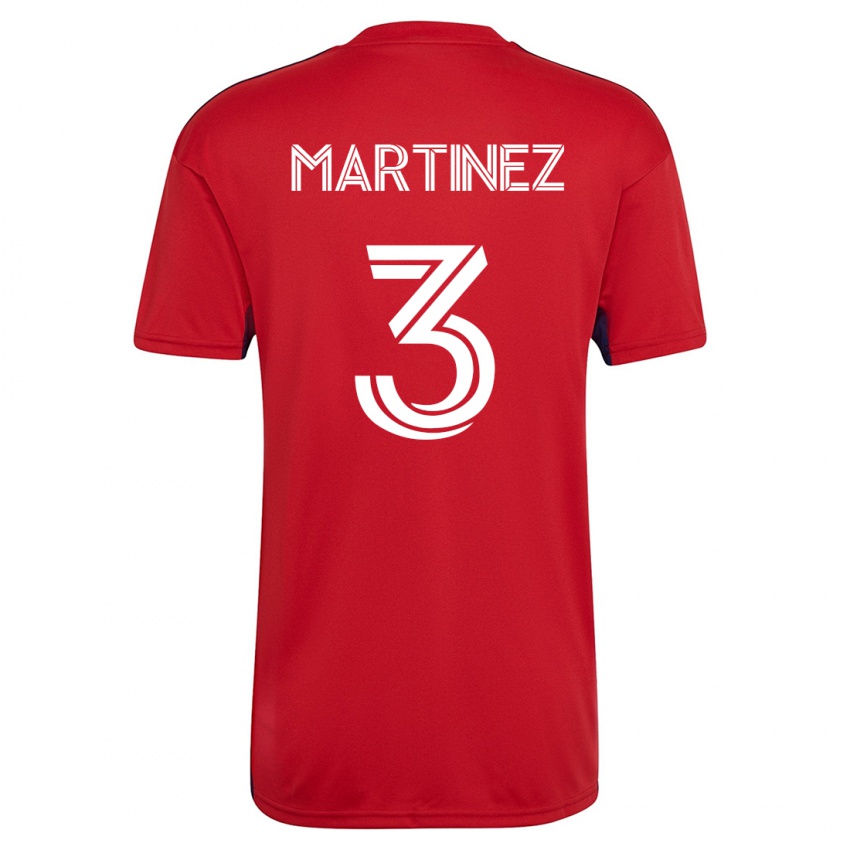 Mujer Camiseta José Antonio Martínez #3 Rojo 1ª Equipación 2023/24 La Camisa
