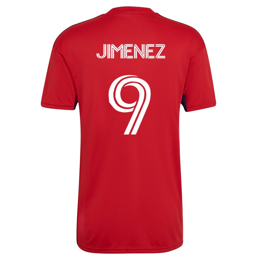 Mujer Camiseta Jesús Jiménez #9 Rojo 1ª Equipación 2023/24 La Camisa